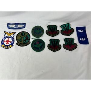 Vintage US Air Force Patch Lot Mixed Units USAF CAP 10 pcs
